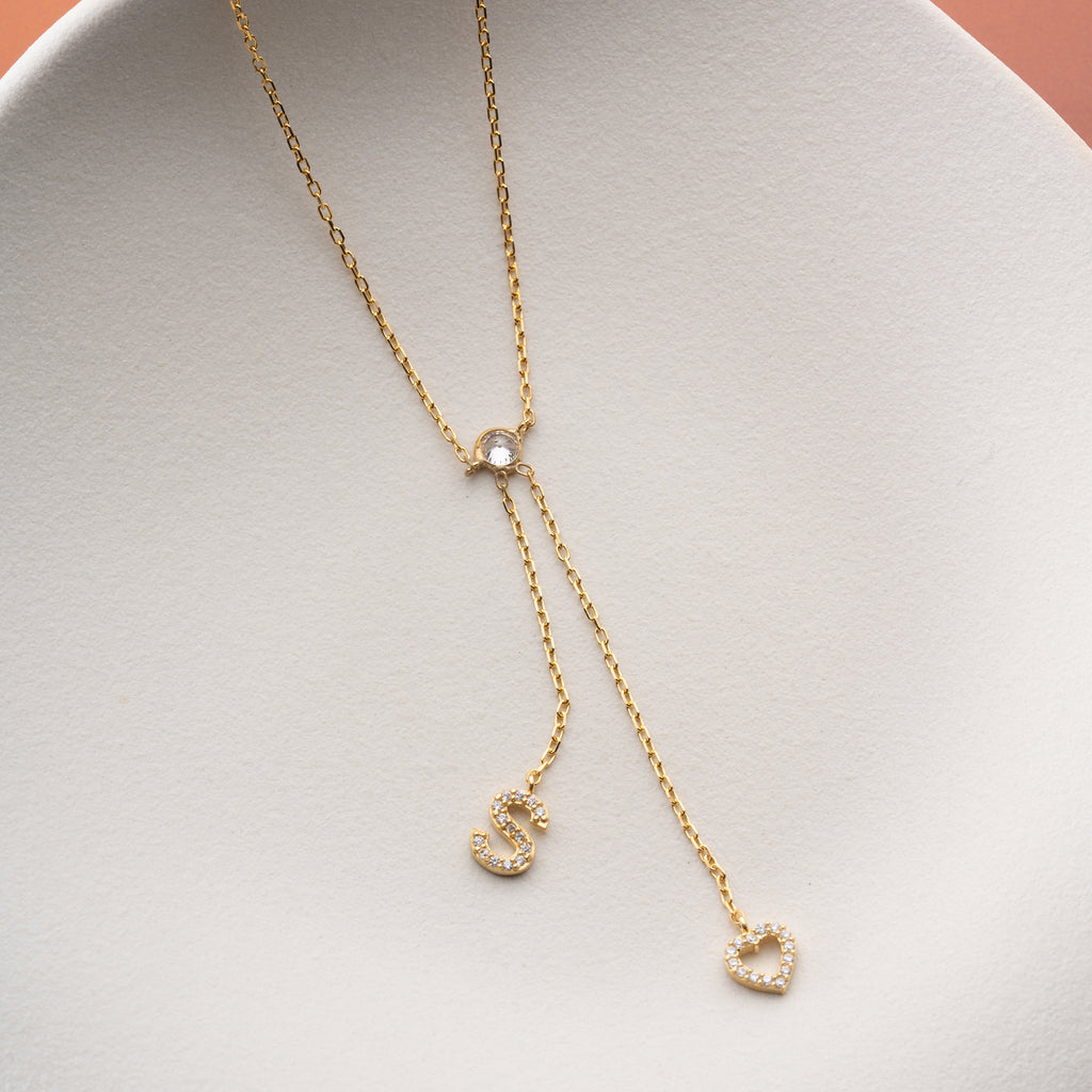 AMOUR INITIAL HALSBAND | 925 SILVER