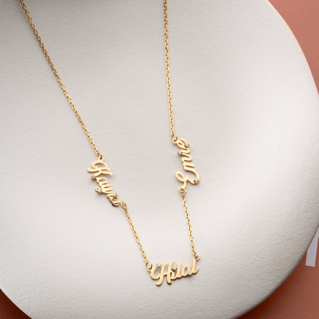 TRINITY SHIMMER NAMNHALSBAND | 925 SILVER