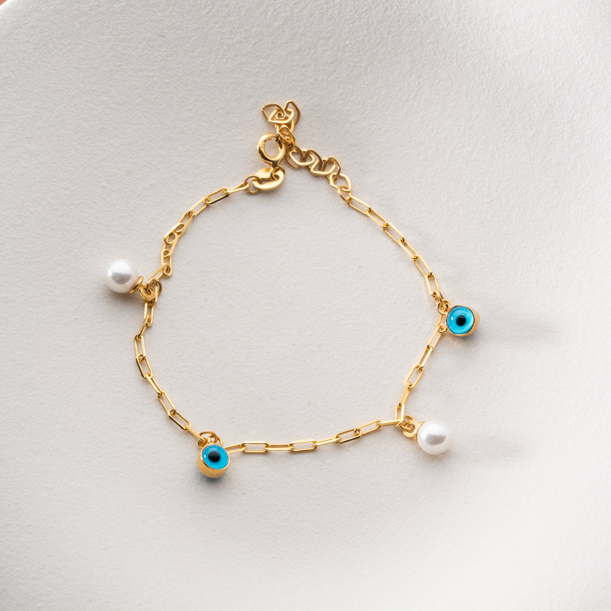 AURA NAZAR & PEARL ARMBAND | 925 SILVER