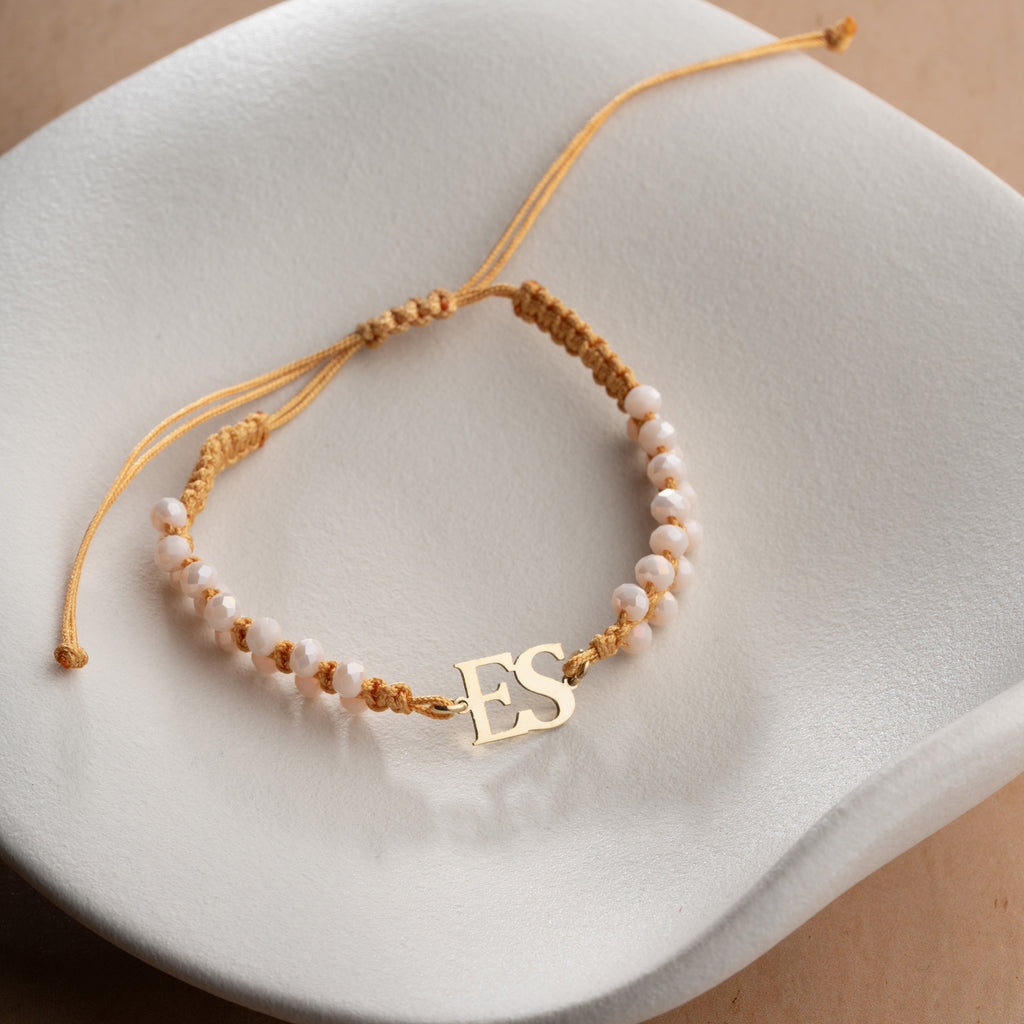 ARMBAND MED VIOLETTA INITIALER | 925 SILVER