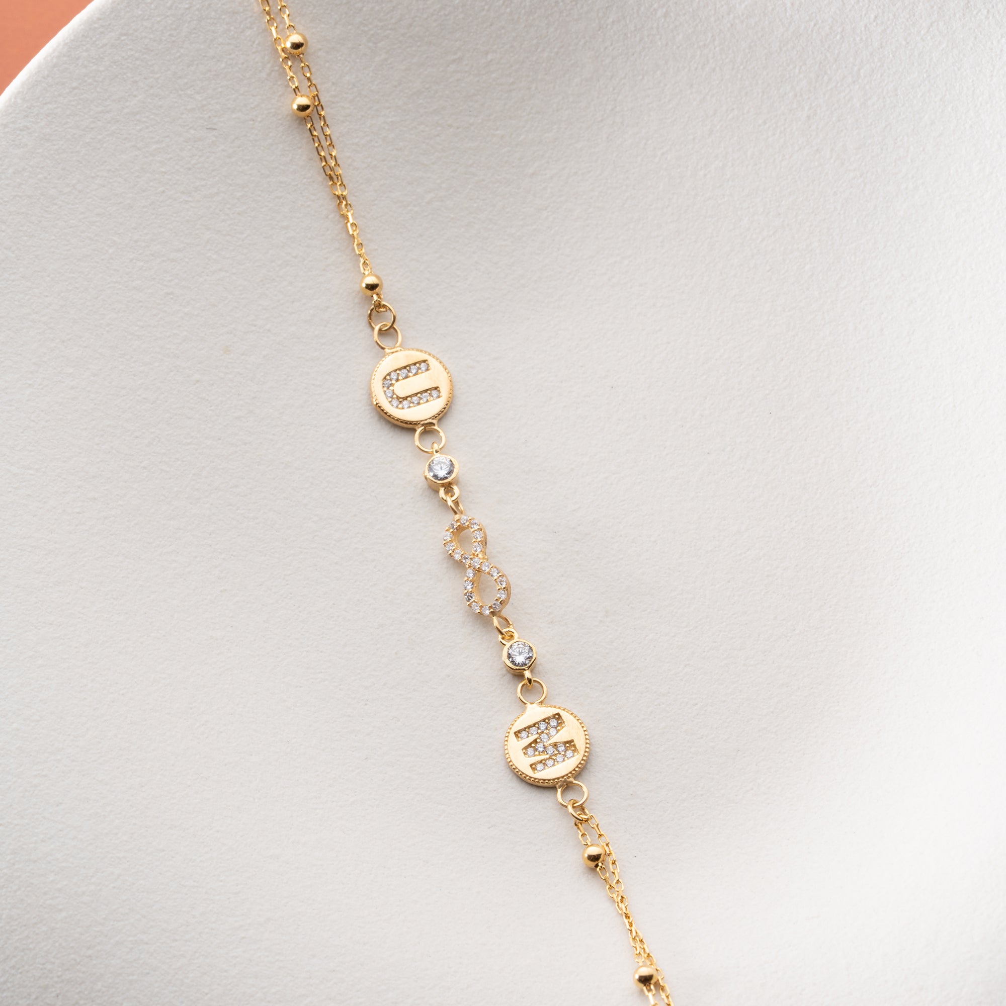 INFINITY INITIAL ARMBAND | 925 SILVER