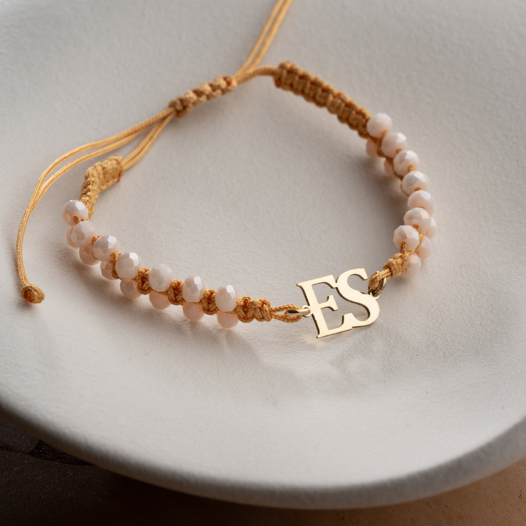 ARMBAND MED VIOLETTA INITIALER | 925 SILVER