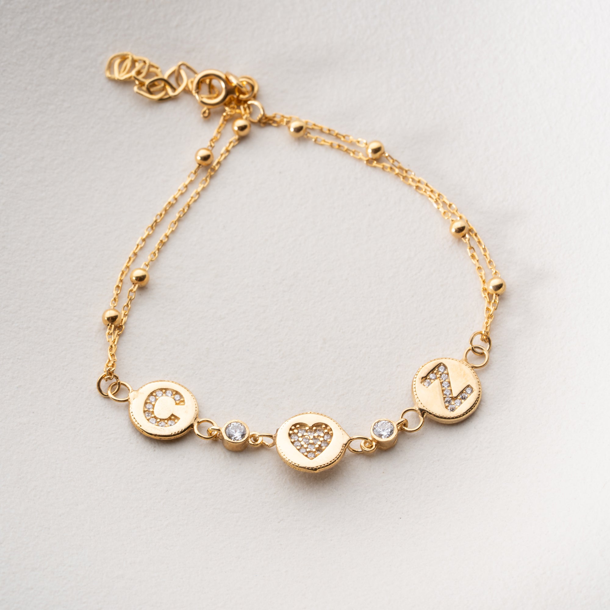 AMOUR INITIAL ARMBAND | 925 SILVER