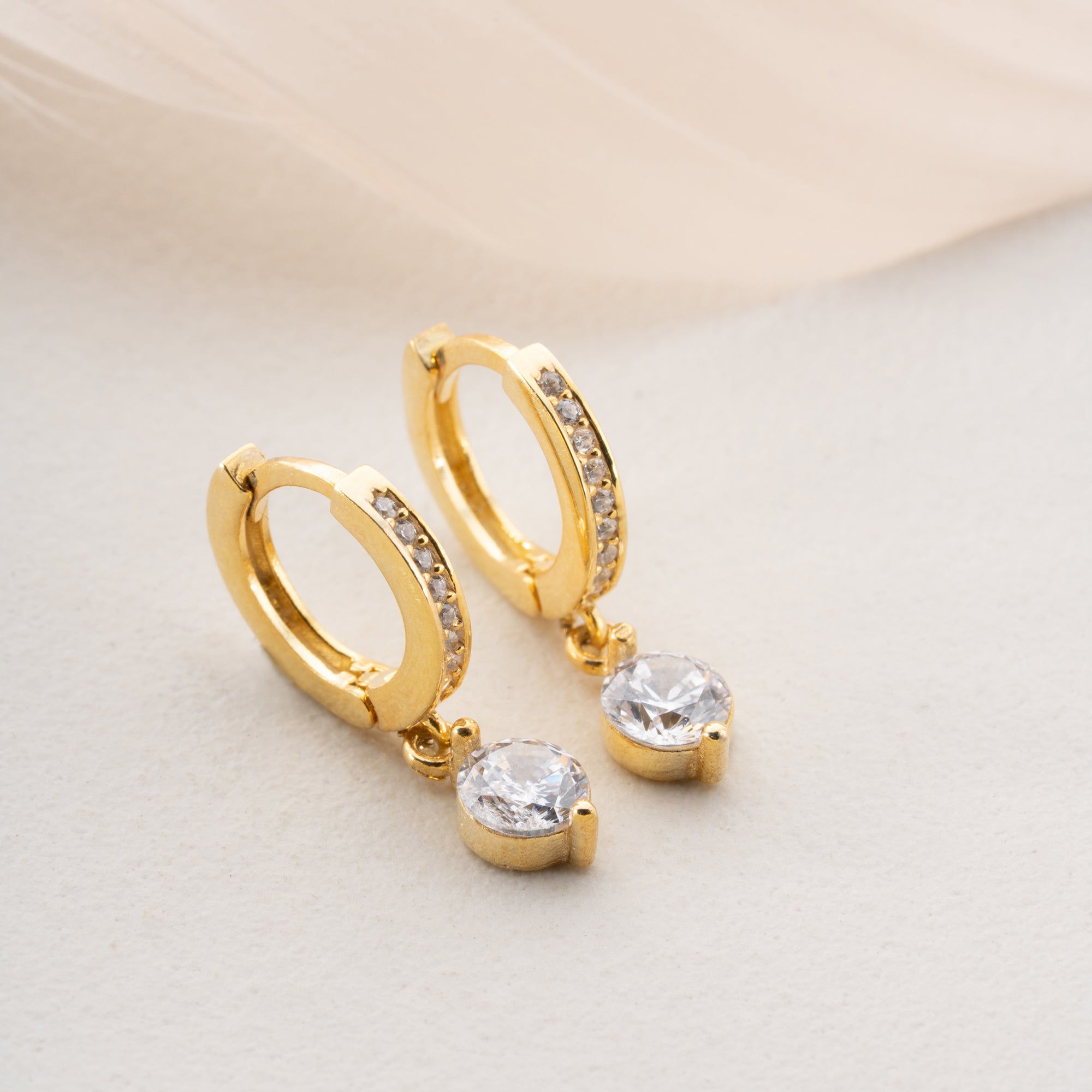 SOLITAIRE DROP ÖRHÄNGEN | 925 SILVER