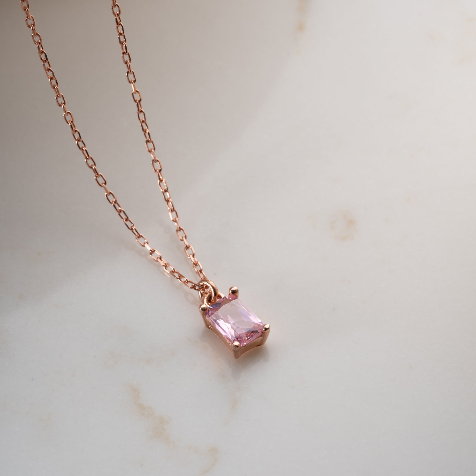 ROSA BAGUETTEHALSBAND | 925 SILVER