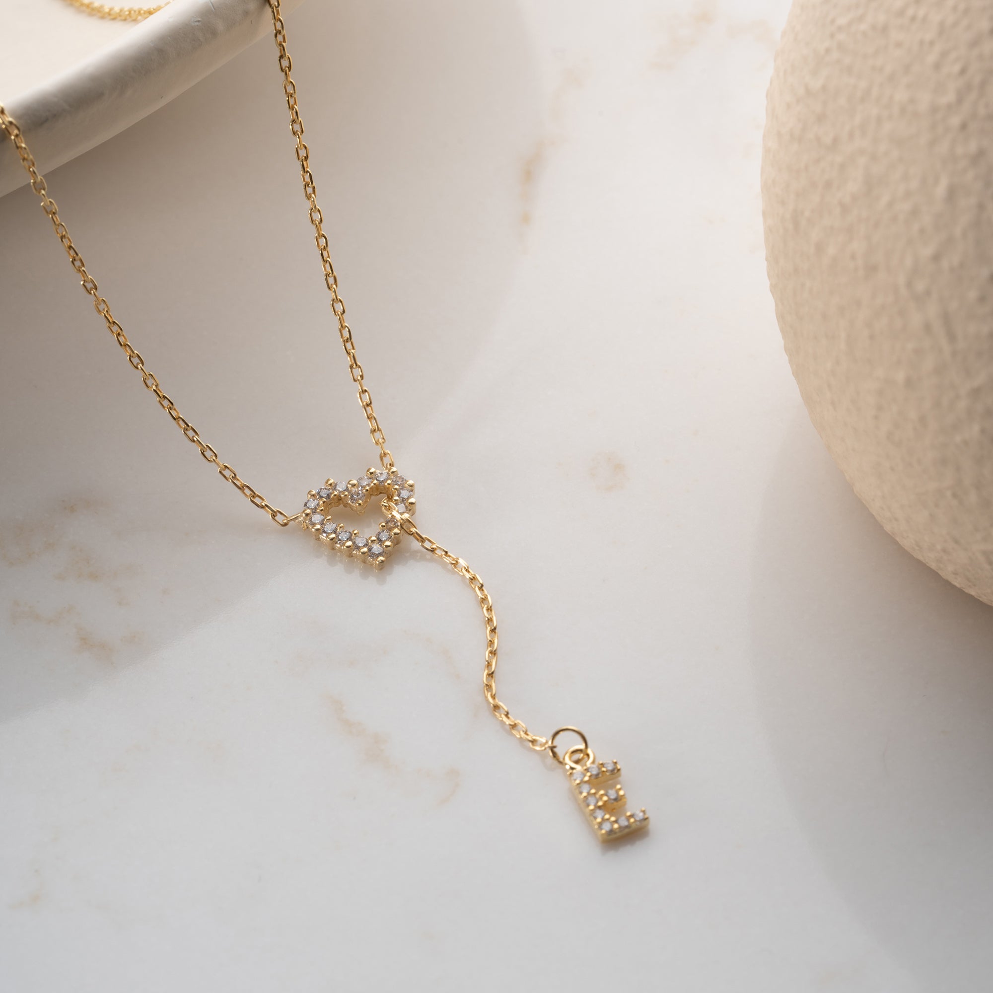 MINI HJÄRTABREV KRAGE | 925 SILVER