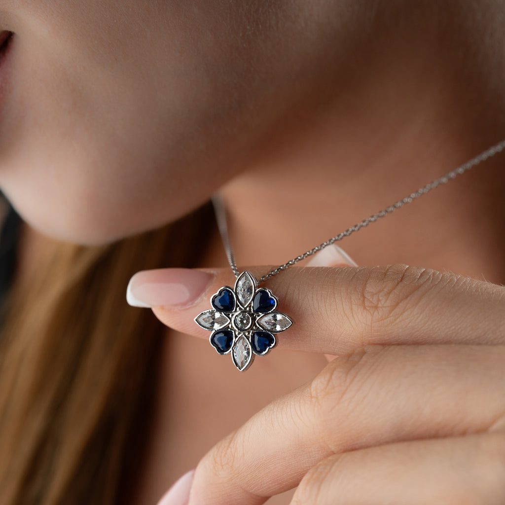 MIGOK BLÅ KEDJA | 925 SILVER 