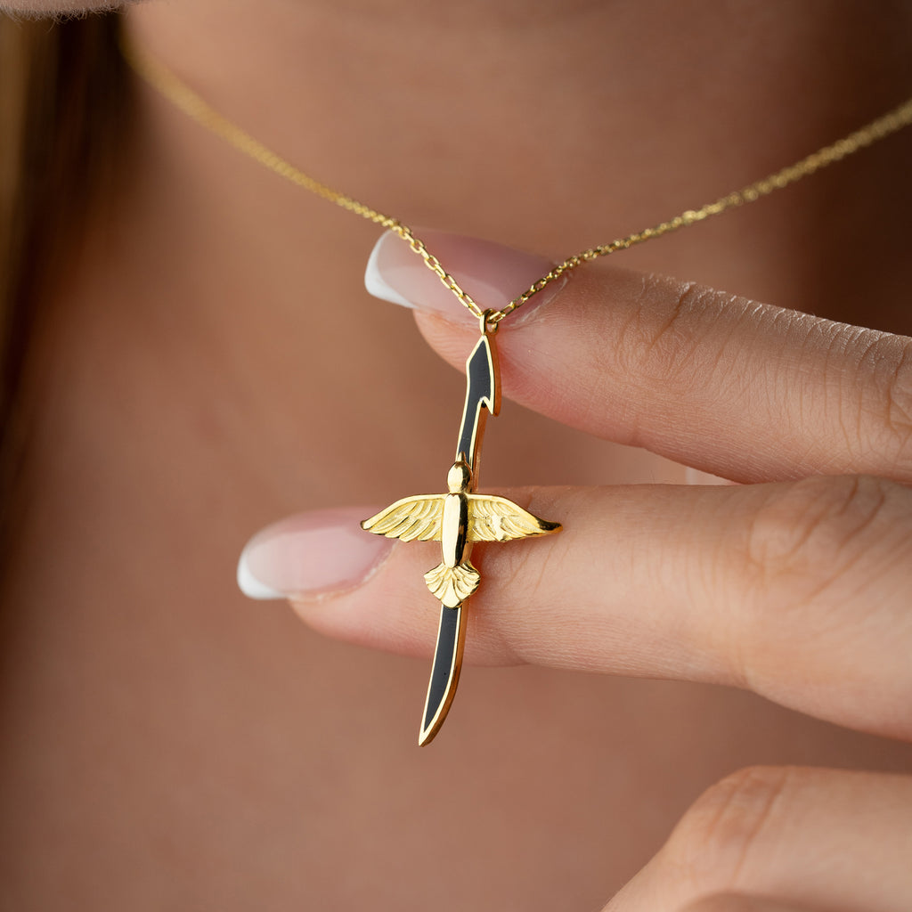 ELIF ANKA SVART KRAGE | 925 SILVER 