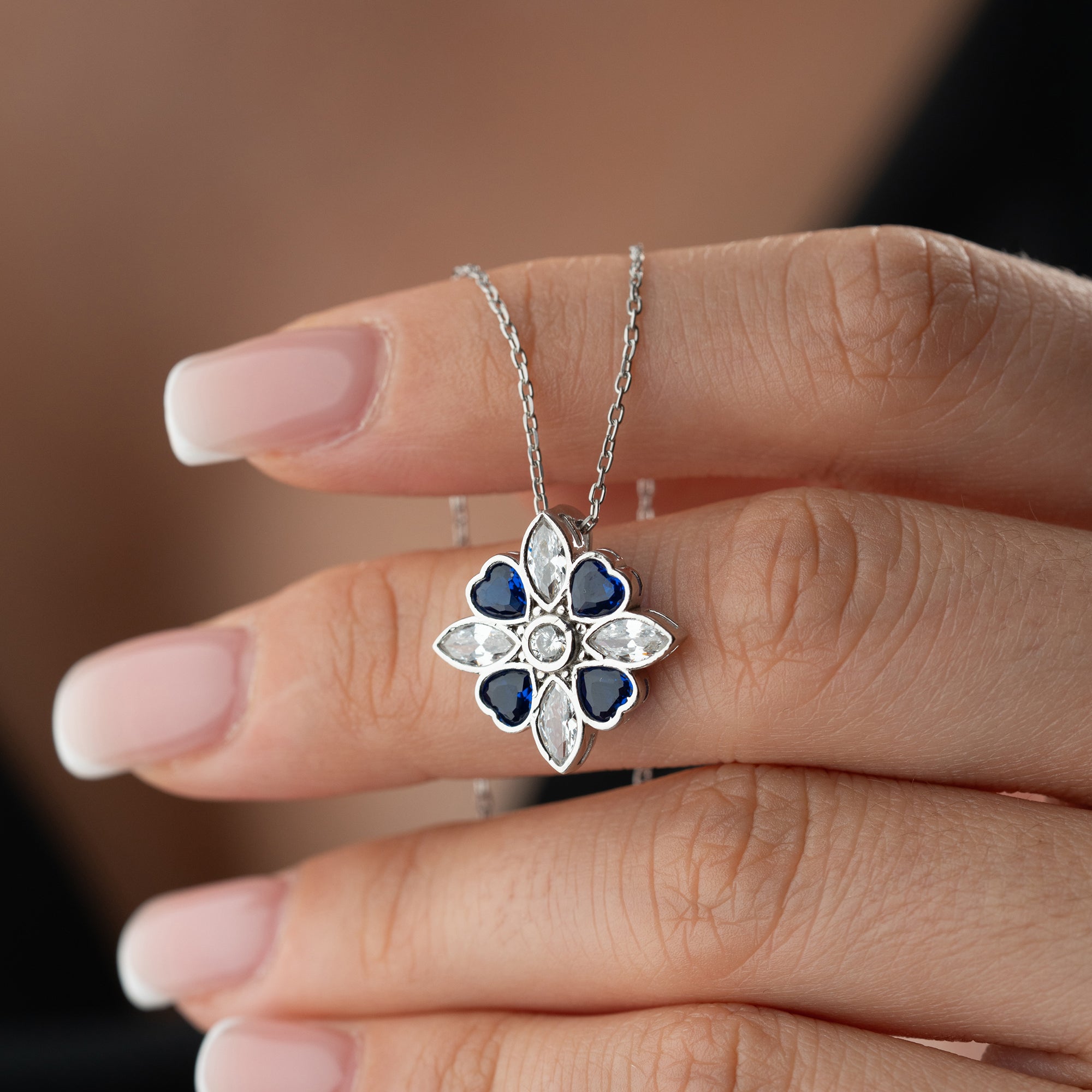 MIGOK BLÅ KEDJA | 925 SILVER 