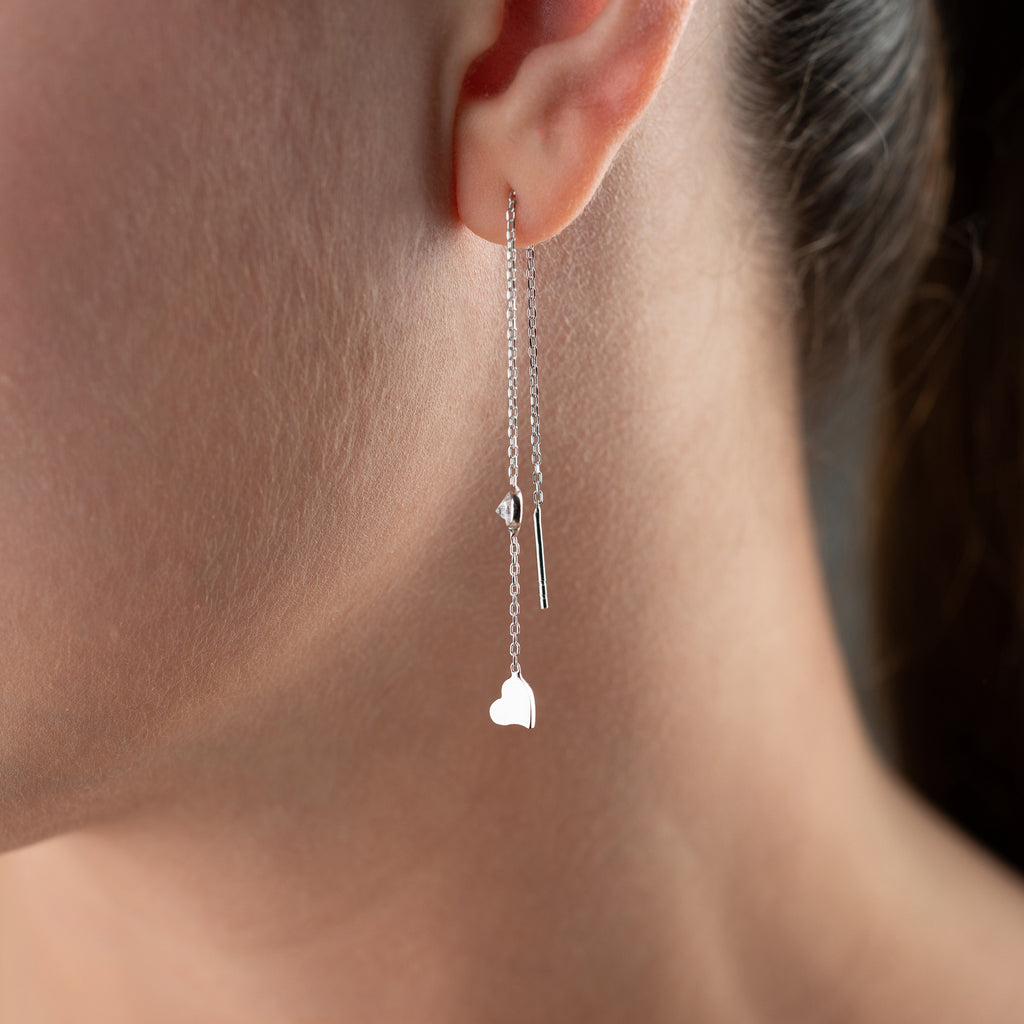 VUCO HJÄRTA ÖRHÄNGEN | 925 SILVER
