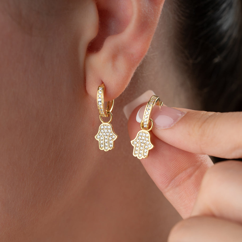 FATIMA'S HAND STENHÄNGNINGAR | 925 SILVER