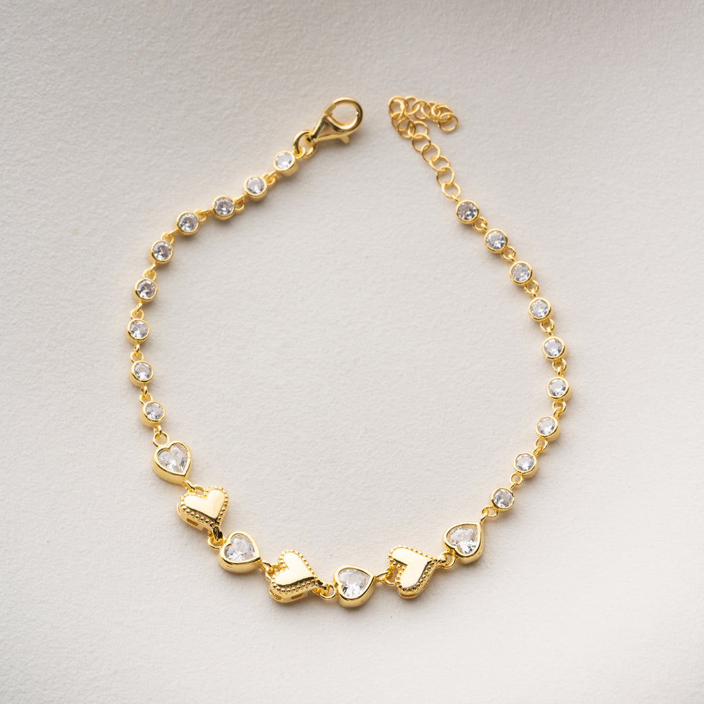 HJÄRTEBAND ARMBAND | 925 SILVER