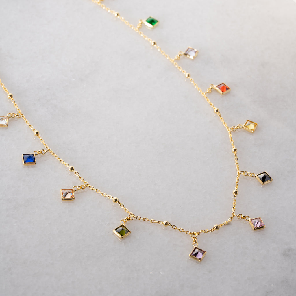 FÄRGPRAKT HALSBAND | 925 SILVER