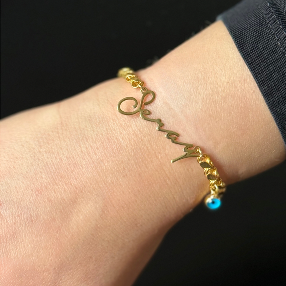 GRAIN SIGNATURE ARMBAND MED NAZAR | 925 SILVER