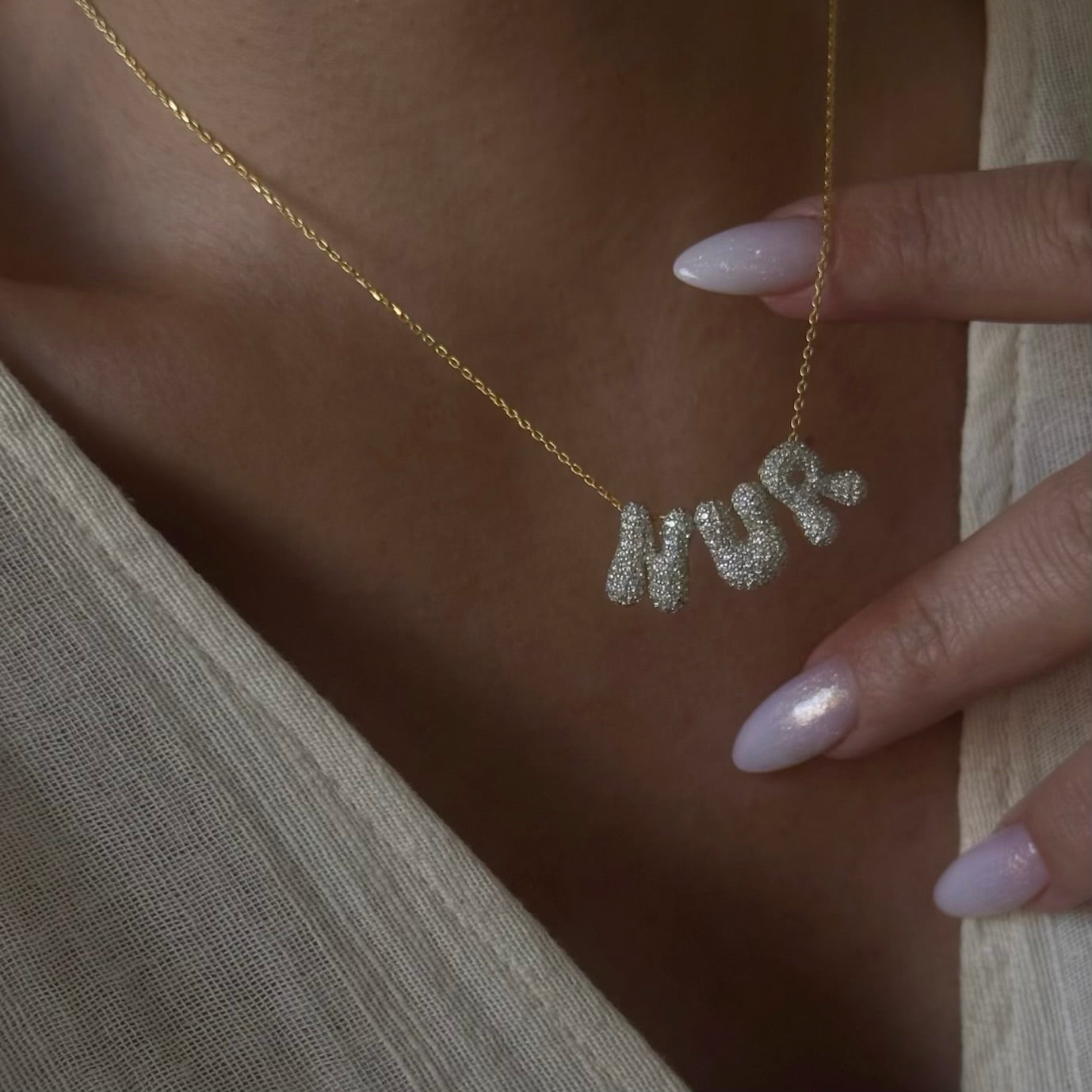 BUBBELZIRKONIA-NAMNHALSBAND | 925 SILVER 