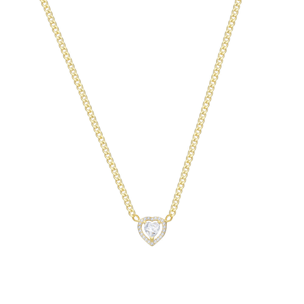 HJÄRTADE ZIRKONIA HALSHALSE | 925 SILVER