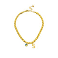 Gersten Buchstaben Armkette mit Nazar (7001246138413)