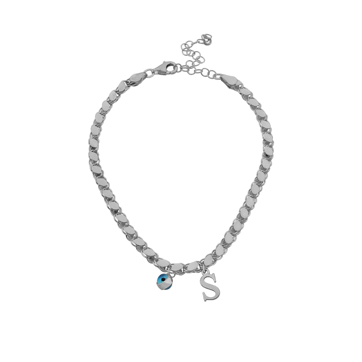 Gersten Buchstaben Armkette mit Nazar (7001246138413)