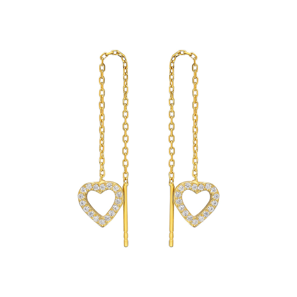 Heart Threader Earrings (7030549872685)