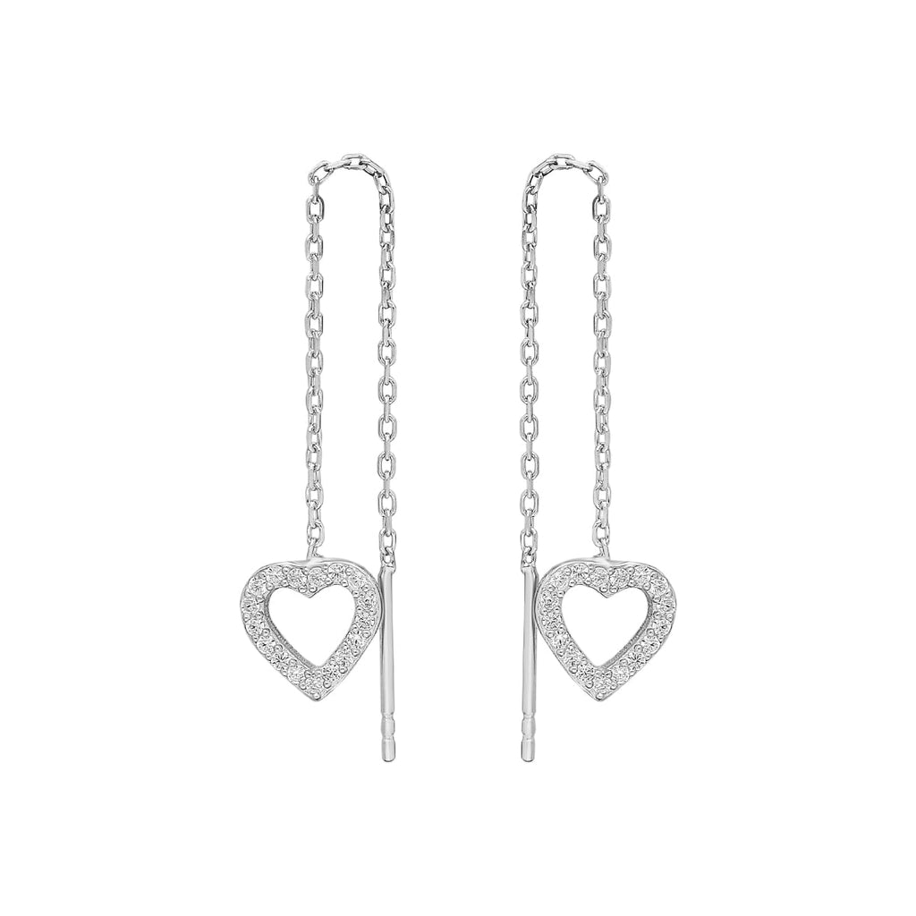 Heart Threader Earrings (7030549872685)