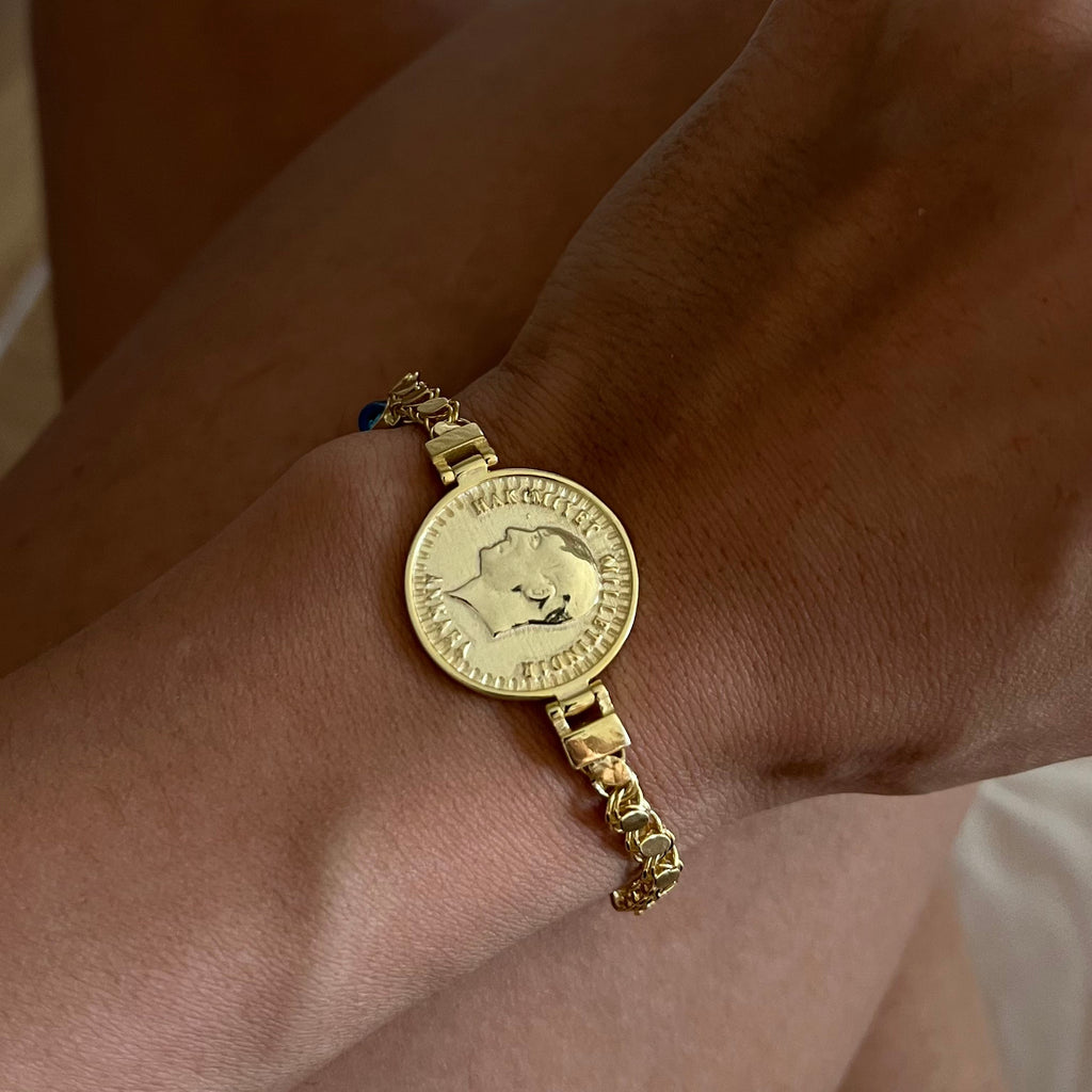 Atatürk Gersten Armkette mit Nazar (7054402027565)