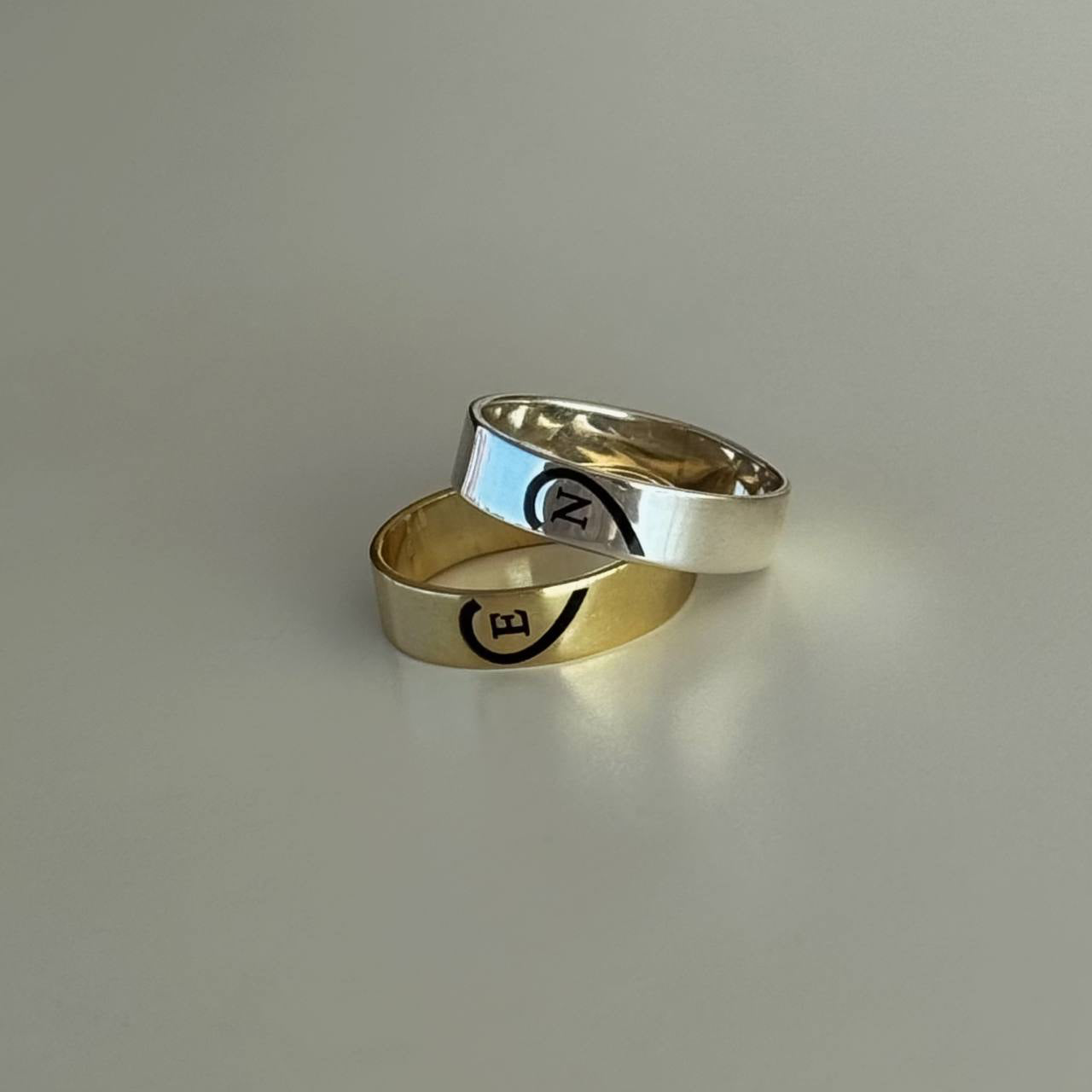 BREV HJÄRTA PARTNER RINGAR | 925 SILVER