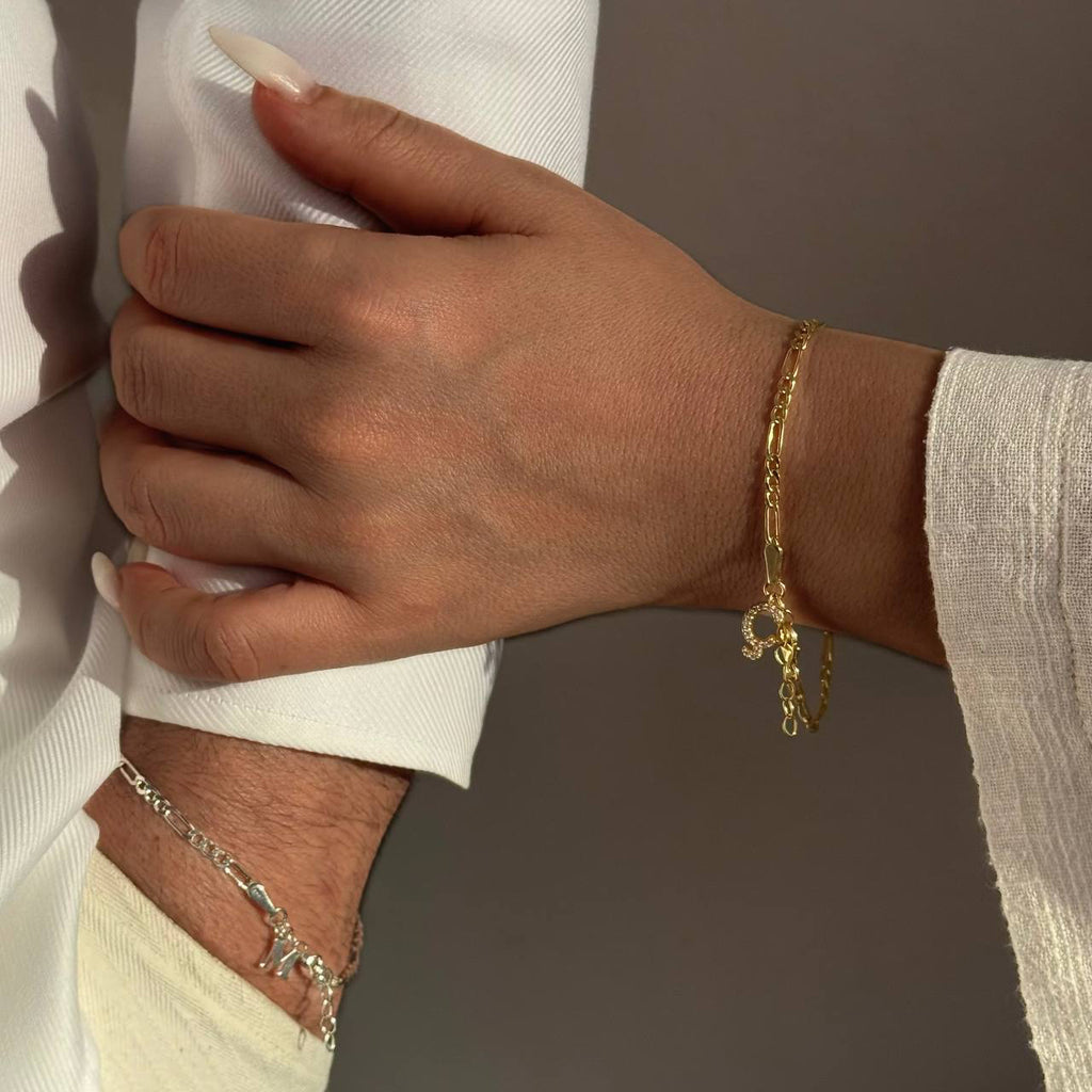 FIGARO BOKSTÄVER PARTNERARMBAND | 925 SILVER