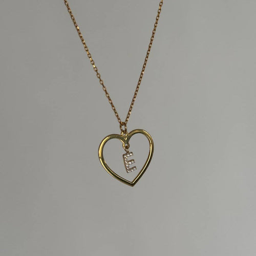 BASIC HJÄRTABREV KRAGE MED ZIRCONSTEN | 925 SILVER