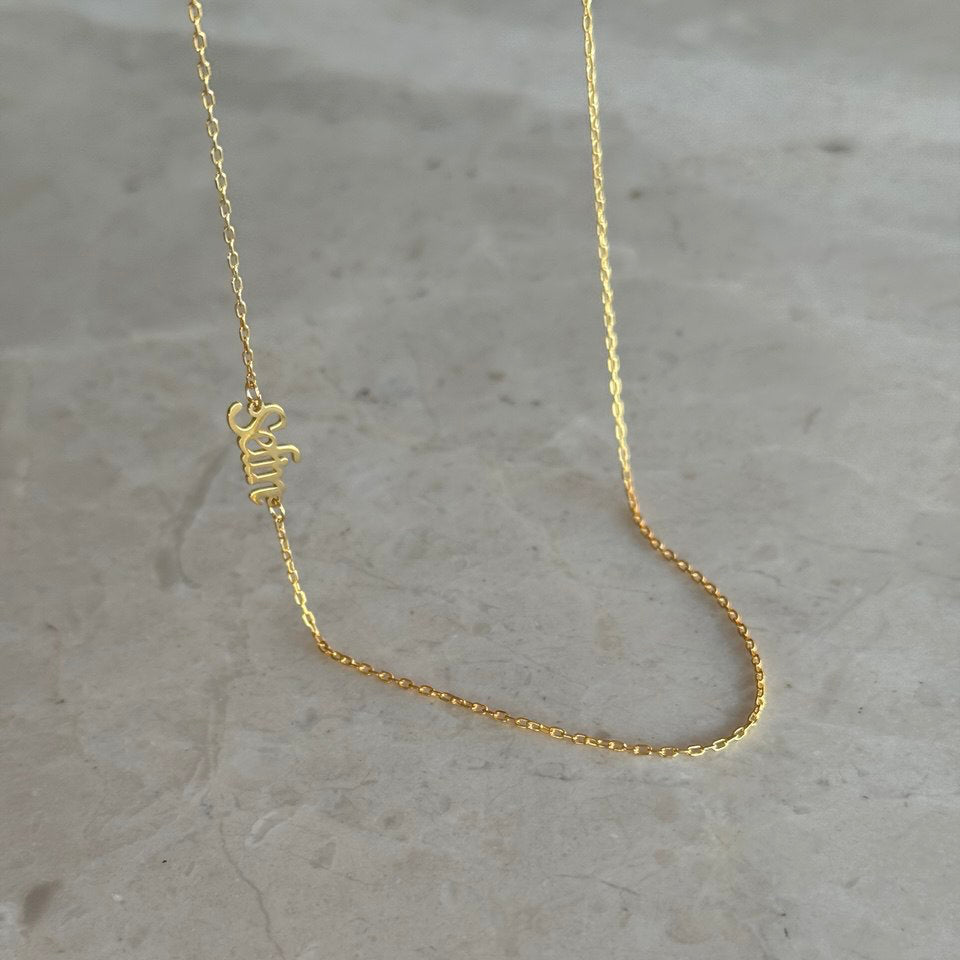 MINI NAMNHALSBAND | 925 SILVER