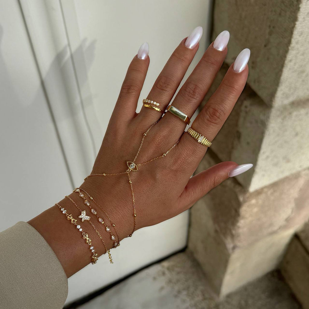 ZIRCONIA EYE HAND KEDJA | 925 SILVER