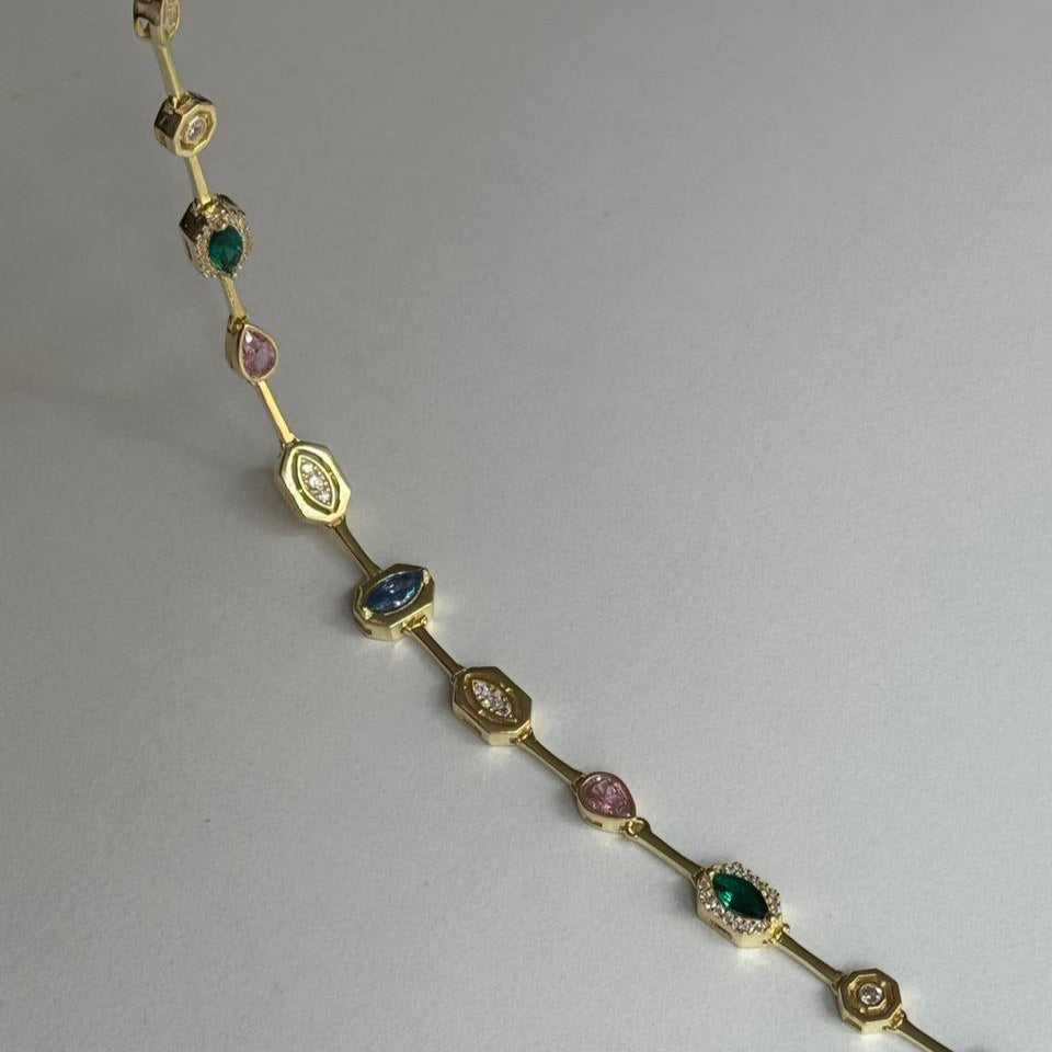 DESIGN FÄRGAT ARMBAND | 925 SILVER