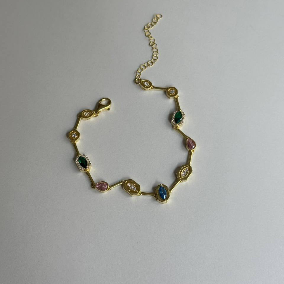 DESIGN FÄRGAT ARMBAND | 925 SILVER