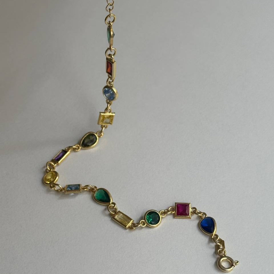 ASYMMETRISKA FÄRGADE ARMBAND | 925 SILVER