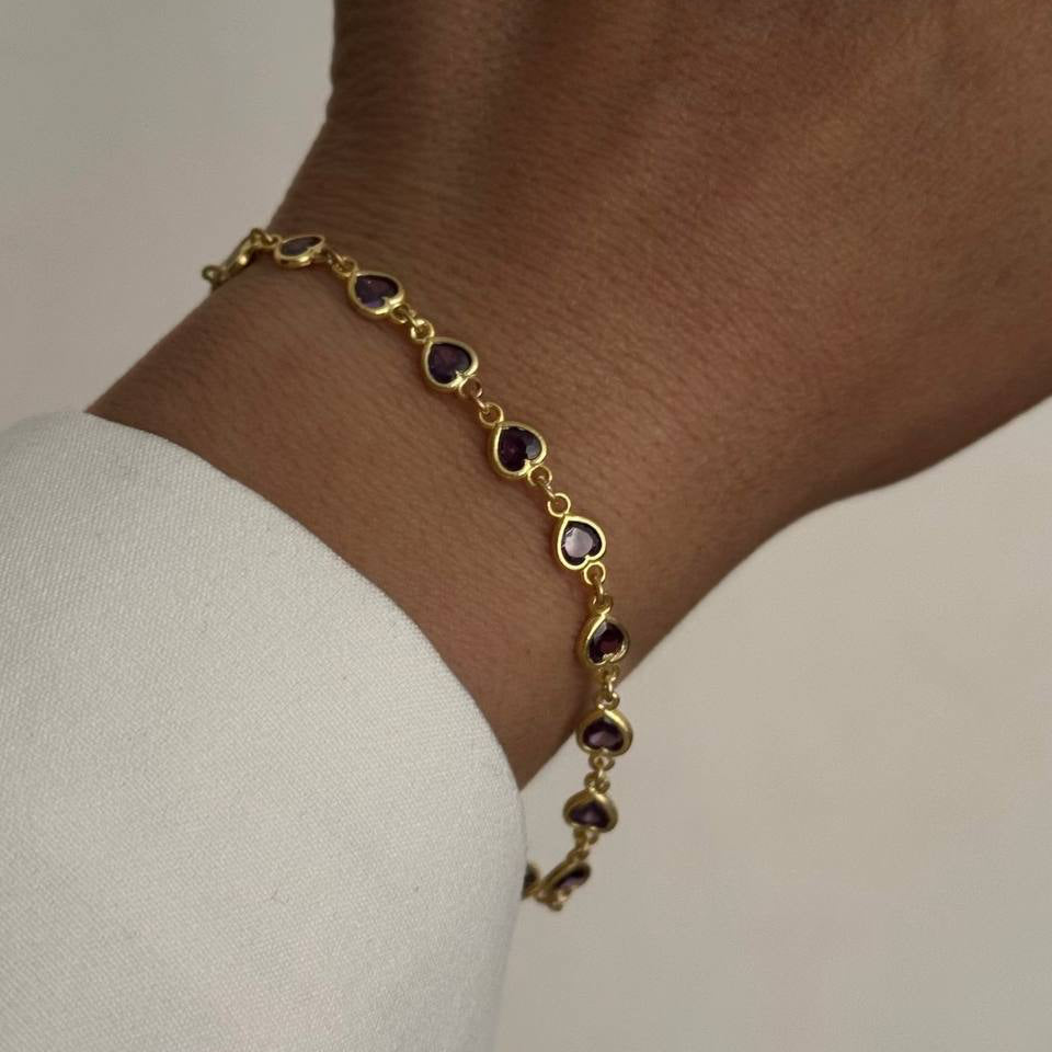 SEKVENTIAL HJÄRTA ARMBAND | 925 SILVER