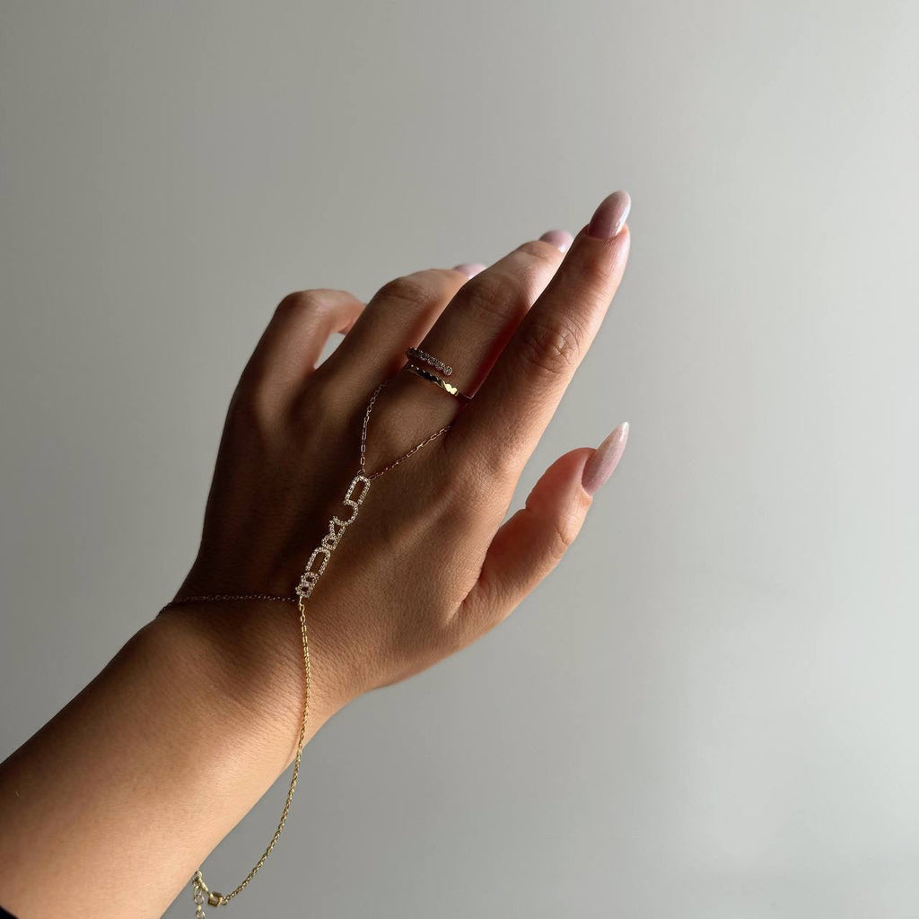 PREMIUM NAMN HANDKEDJA | 925 SILVER