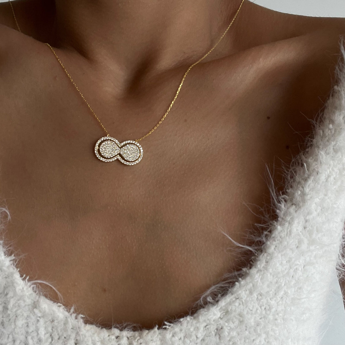 Glänzend Infinite Halskette (7152999202861)