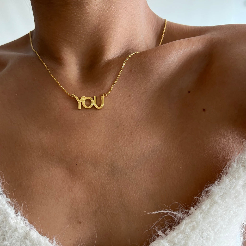 Gestreifter You Halskette (7166201495597)