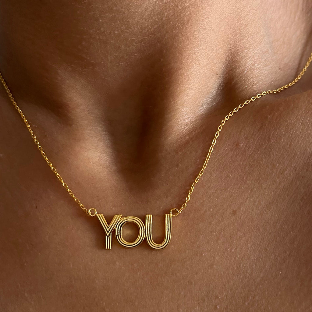 Gestreifter You Halskette (7166201495597)