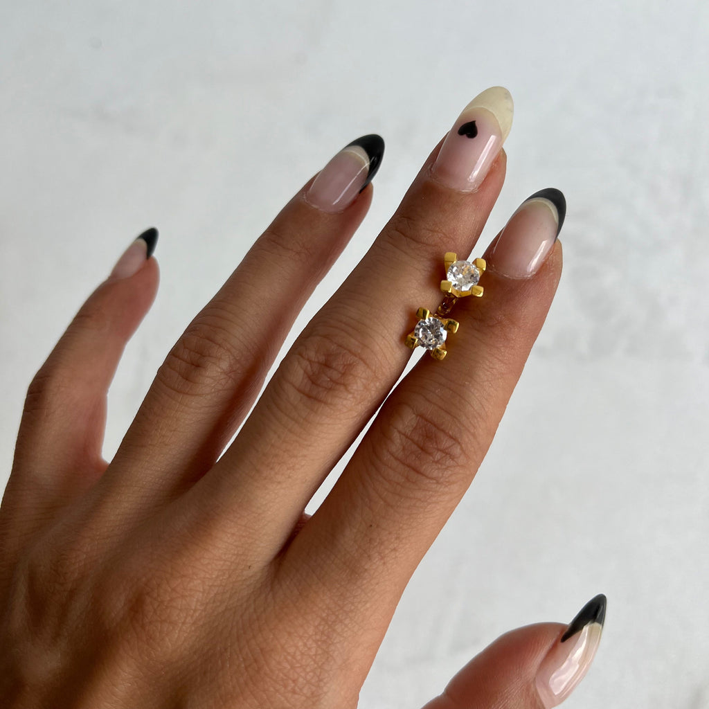 Runde Baguette Ohrring (7166180982829)