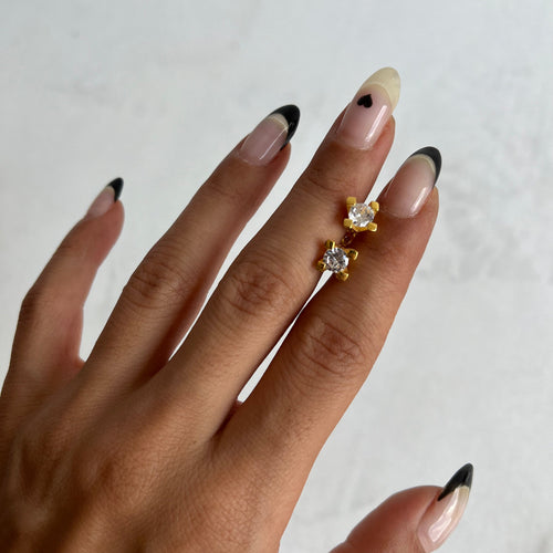 Runde Baguette Ohrring (7166180982829)