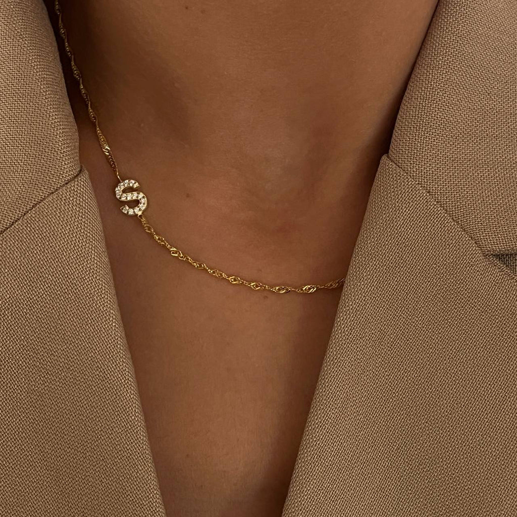 SINGAPORE ZIRKONIA BRUKSHALSBAND | 925 SILVER