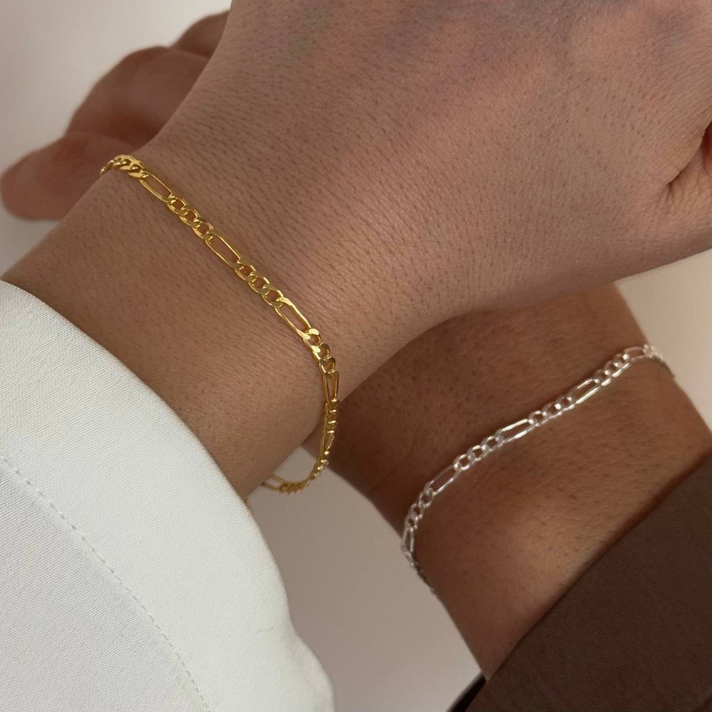 FIGARO BOKSTÄVER PARTNERARMBAND | 925 SILVER