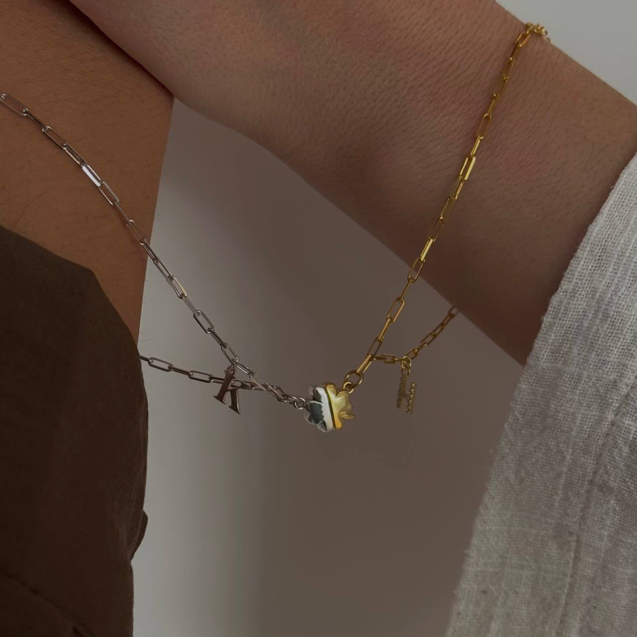 MAGNETISK KLÖVER PARTNER ARMBAND | 925 SILVER