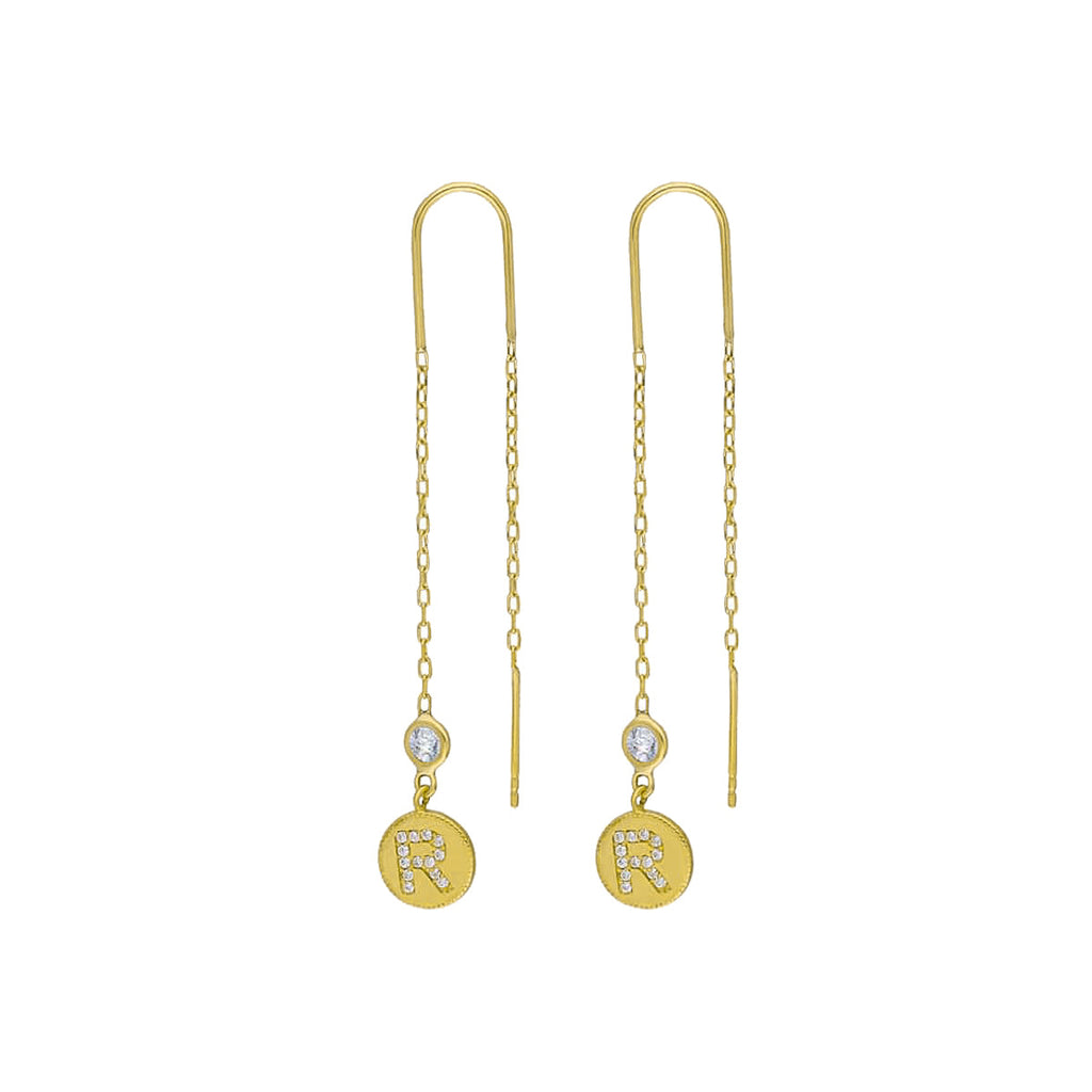 Plättchen Zirkonia Buchstaben Ohrring hängend (6994400903213)