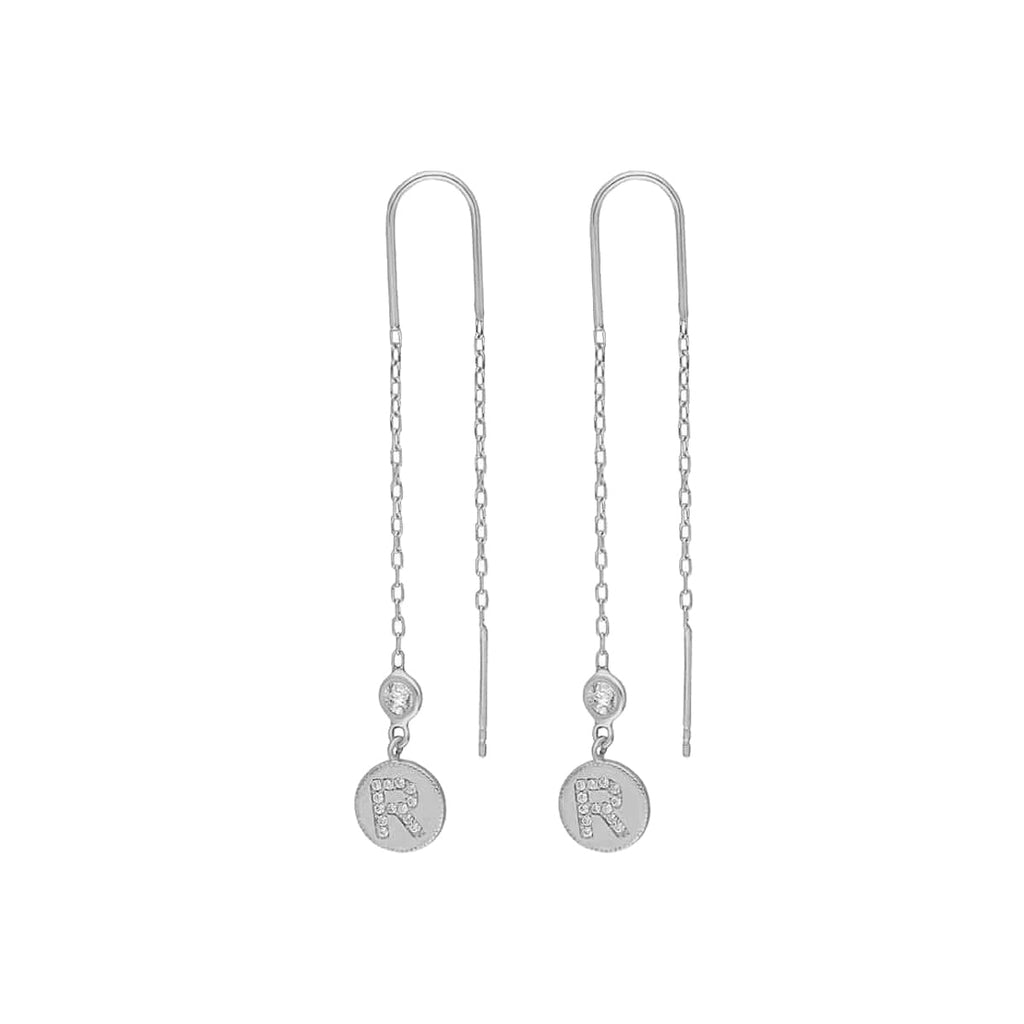 Plättchen Zirkonia Buchstaben Ohrring hängend (6994400903213)