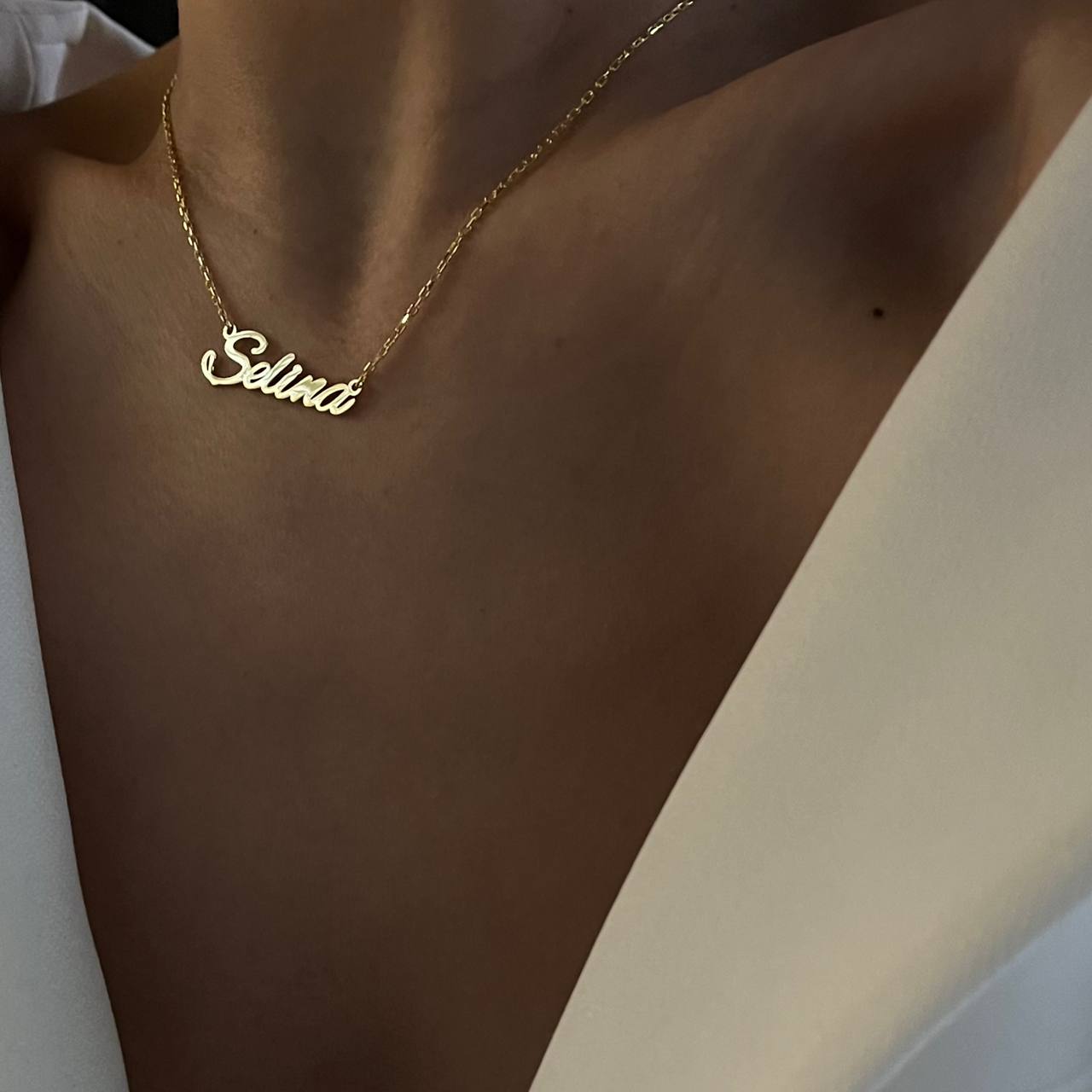 Namenskette - Schriftart Alex Brush (7017621127213)