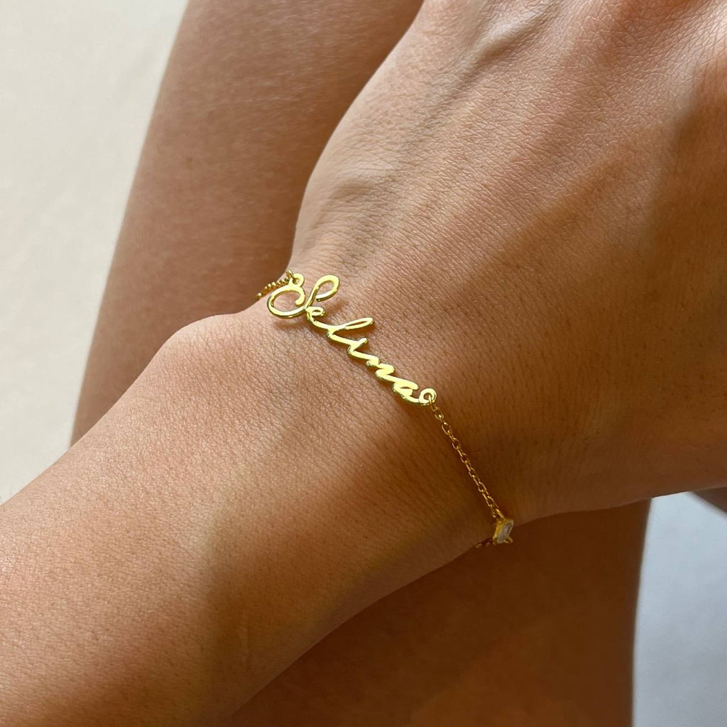 SIGNATUR NAMENSARMKETTE MIT ZIRKONIA STEIN (8061826662702)