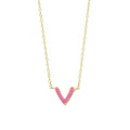 MINIMAL COLORFULL HEART NECKLACE (8453591826775)