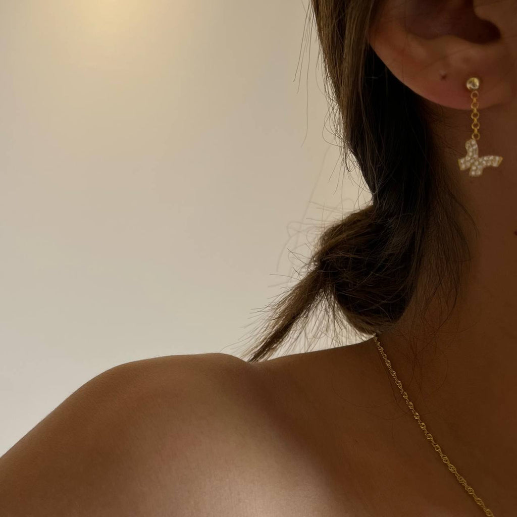 Hängend Butterfly Ohrringe (8063909298478)