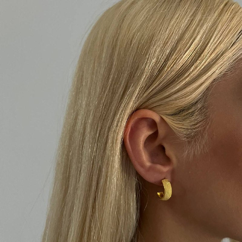 Points hoop Ohrring (7040864157741)